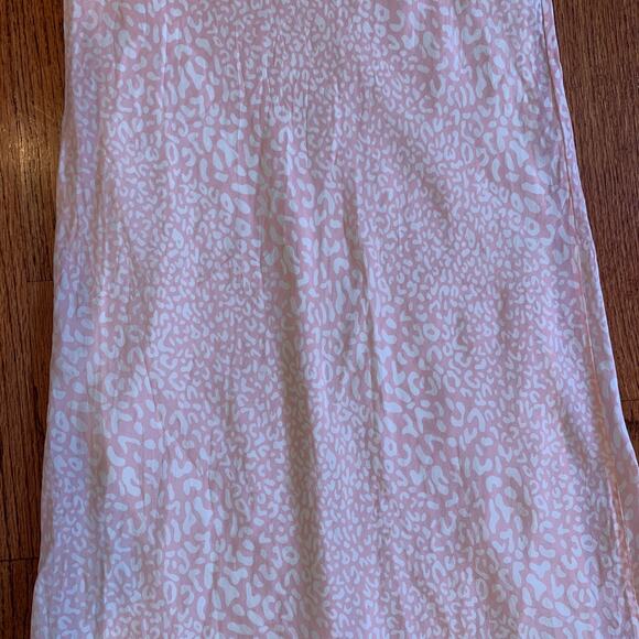 Flannel The Label Leopard Print Silk Maxi Skirt | Pink White | Size 1/ US 4-6 - Picture 3 of 10